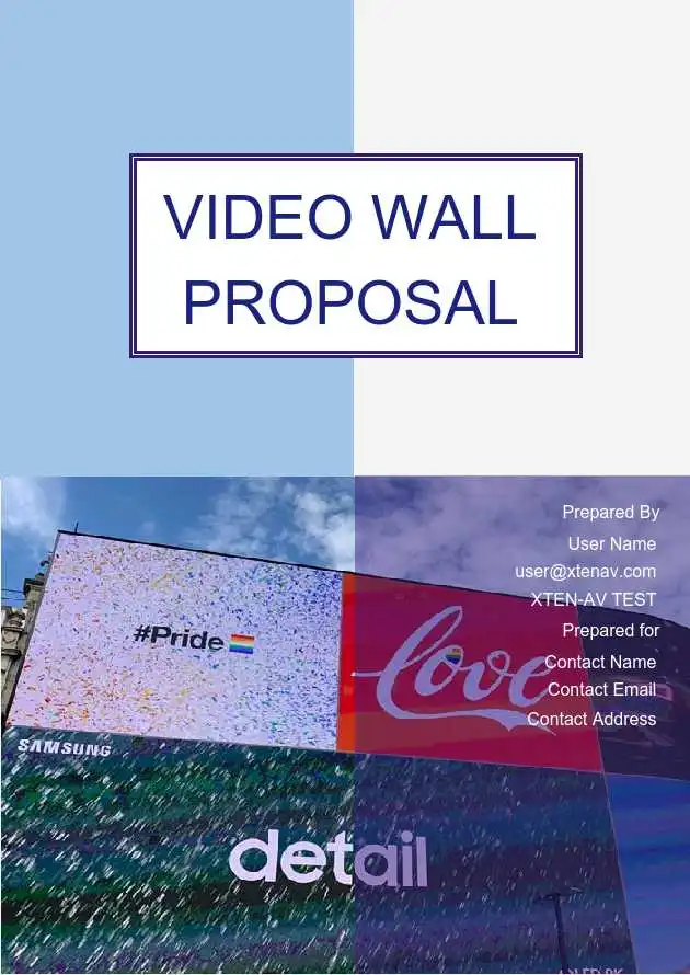 Videowall Proposal template