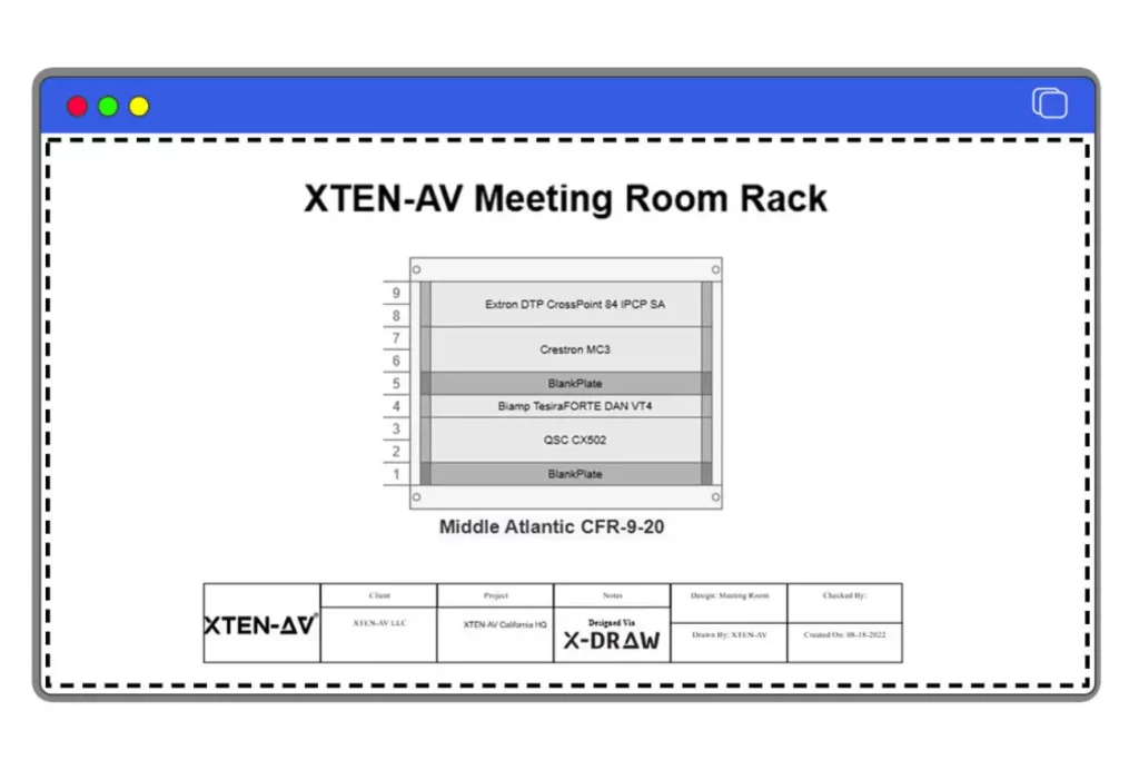 AV Rack Diagram Software and Builder