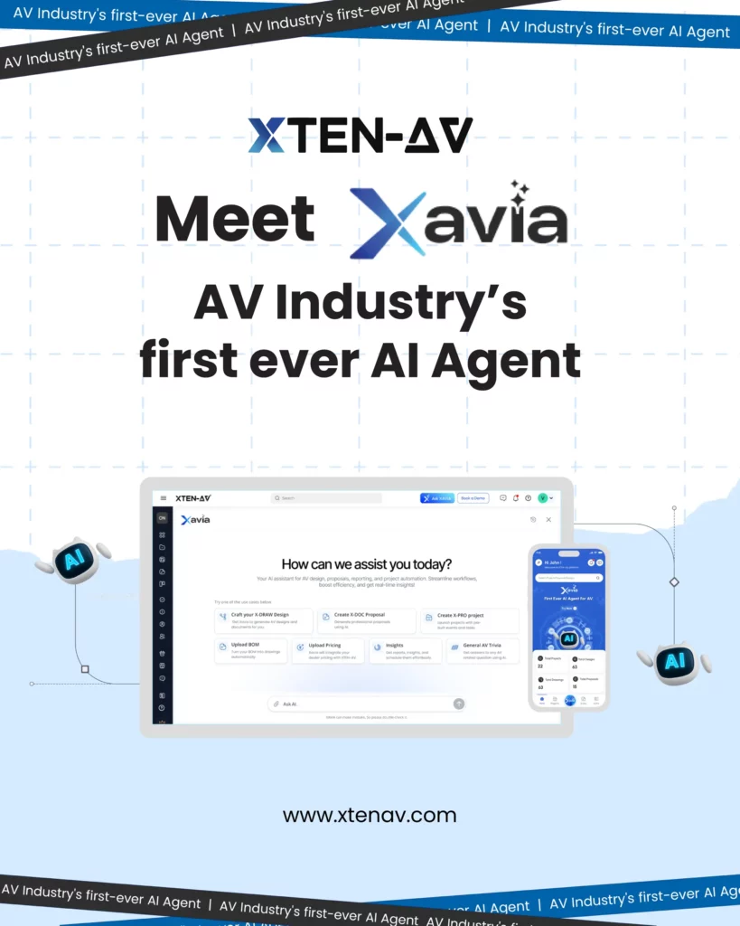 XTEN-AV XAVIA First AI Agent For AV Designers, System Integrators