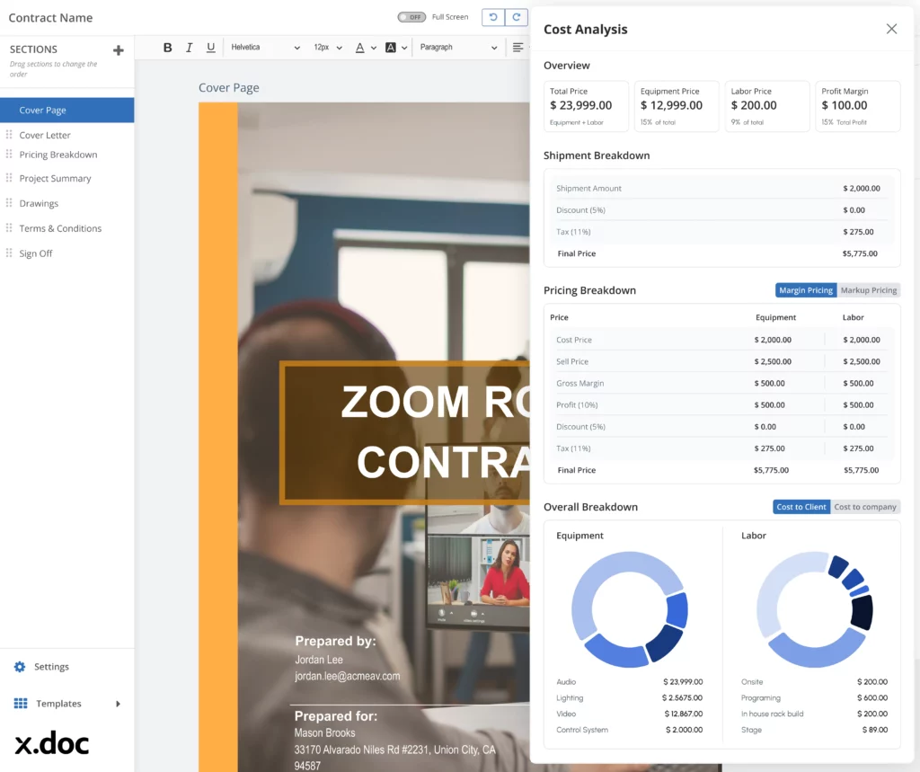 How to stop audio visual av project profit margin erosion while creating proposals