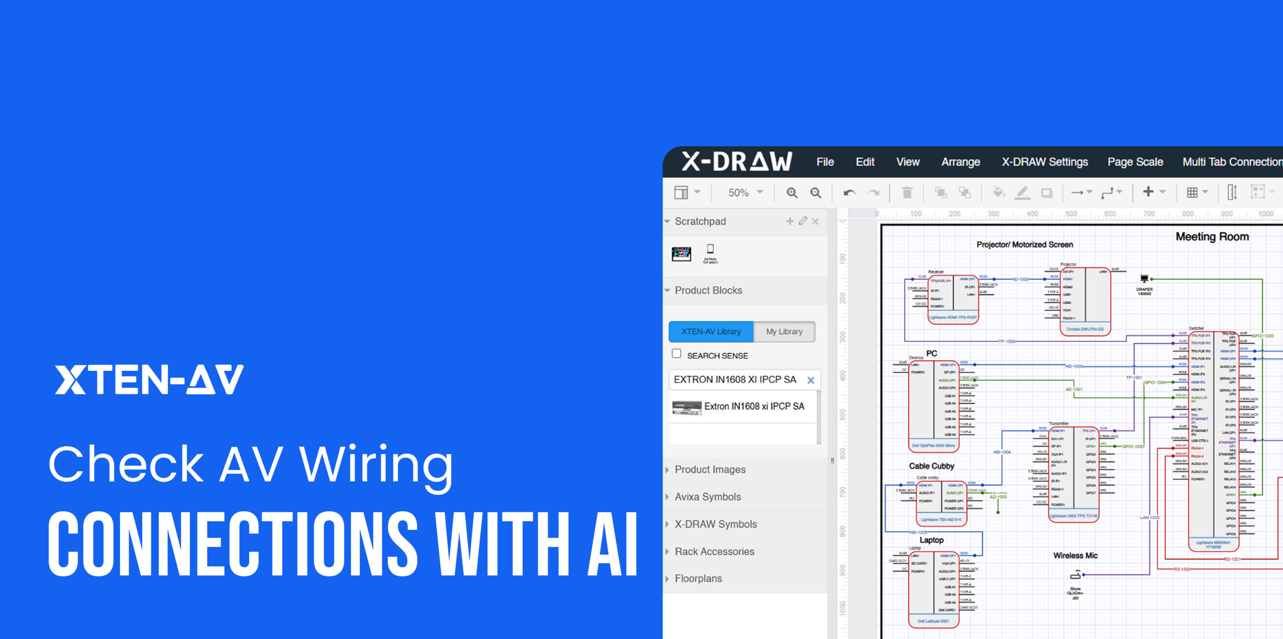 Audio visual AV Connection Check for accurate signal flow diagram & schematic drawings