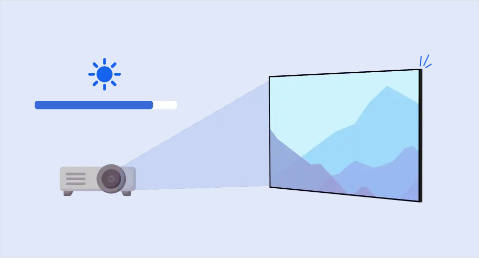 Projector brightness calculator